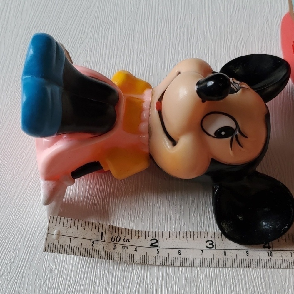 Disney Vintage Made in Korea 80'S Rubber Micky & Minnie Mouse original price tag - Picture 13 of 13